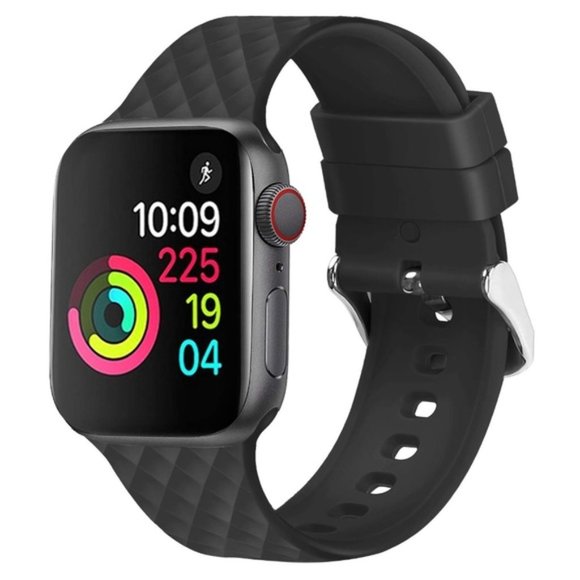 Accessories - NEW BLACK Rhomboid Silicone Band Apple Watch